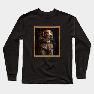 Distinguished Beagle - Medieval English King  (Framed) Long Sleeve T-Shirt